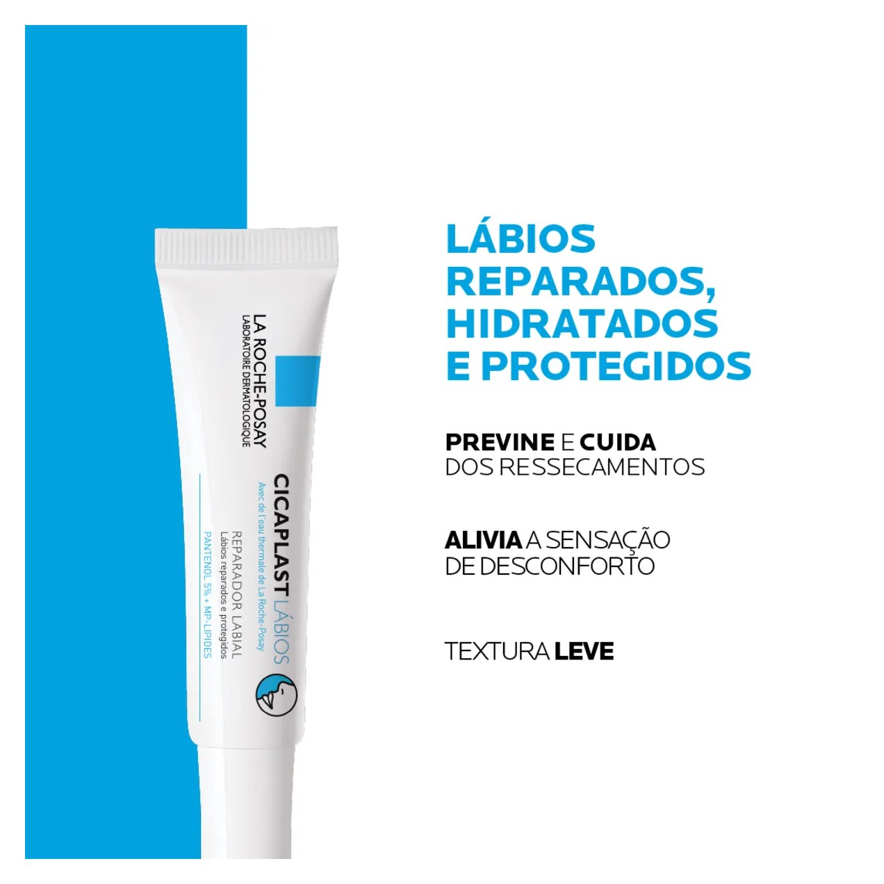 Reparador Labial Cicaplast Lábios La Roche-Posay 7,5ml Reparação e Proteção para Lábios Ressecados