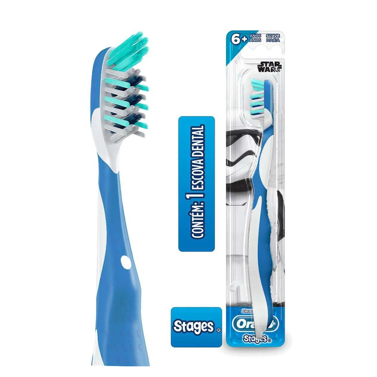 Escova de Dente Infantil Oral-B Stages N°4 Star Wars 6+ Anos Macia com 1 unidade