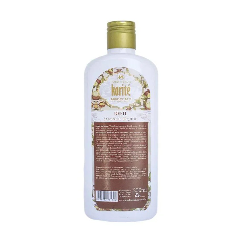 Refil Sabonete Líquido Karité Madressenza 250ml
