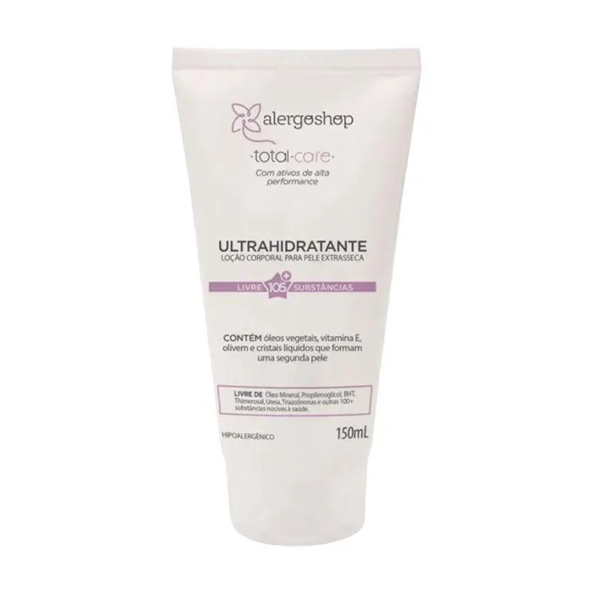 Loção Corporal Ultrahidratante Hipoalergênica Total Care Alergoshop 150ml