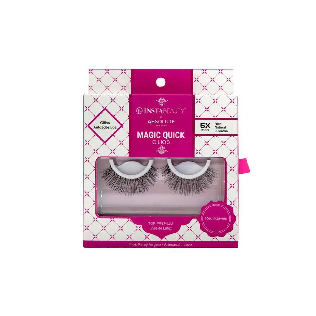 Absolute New York Magiquick 603 Cílios Postiços Longo Natural Preto 1 Par