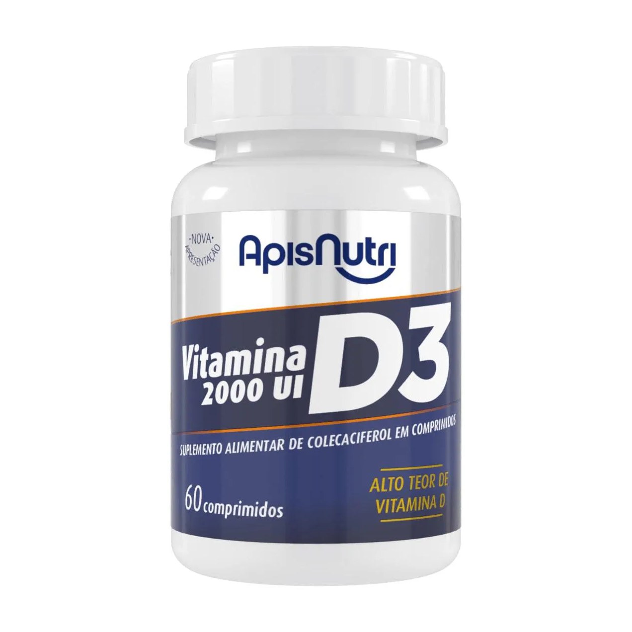 Suplemento de vitamina d3 2.000 ui 60 comprimidos - apisnutri