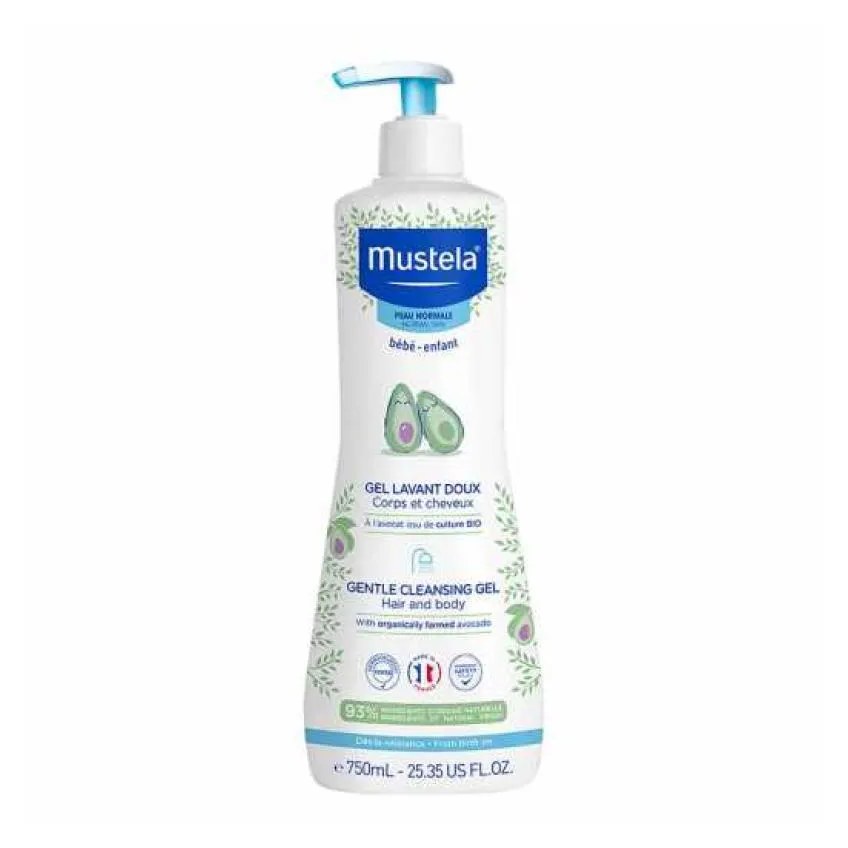 Gel de Banho Mustela Bebê Suave Corpo 750ml