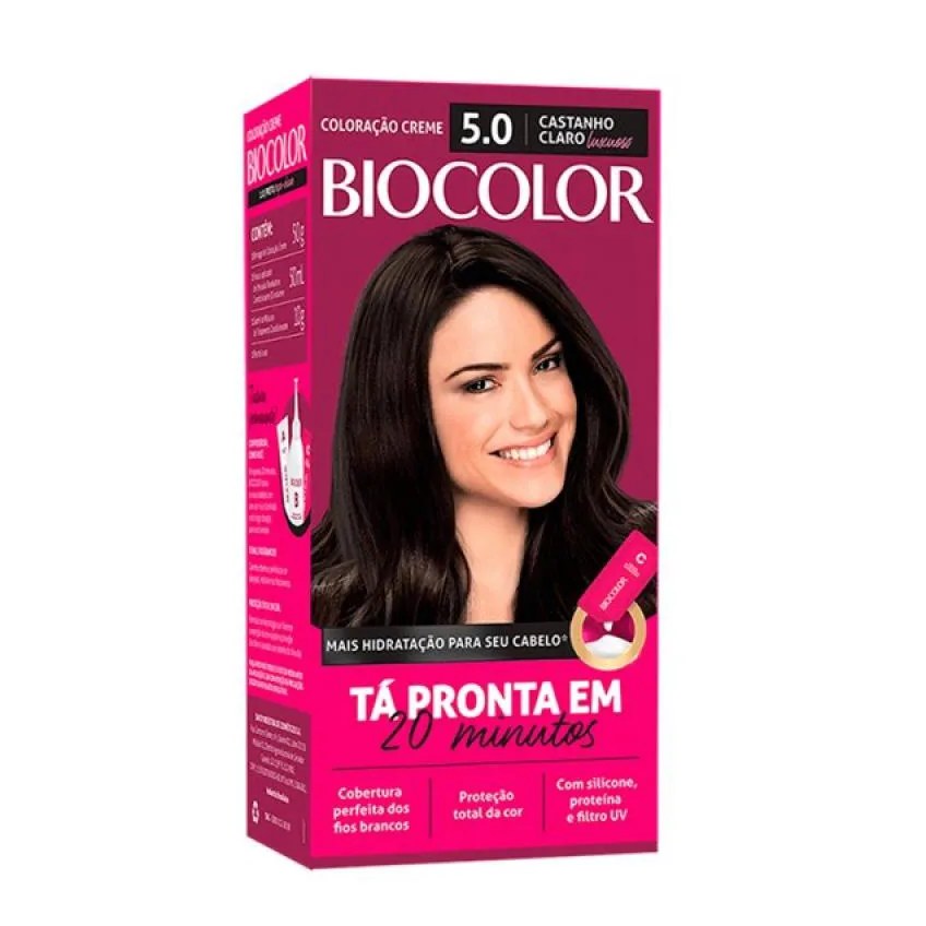 Tintura Biocolor Mini Kit Creme 5.0 Castanho Claro Luxuoso