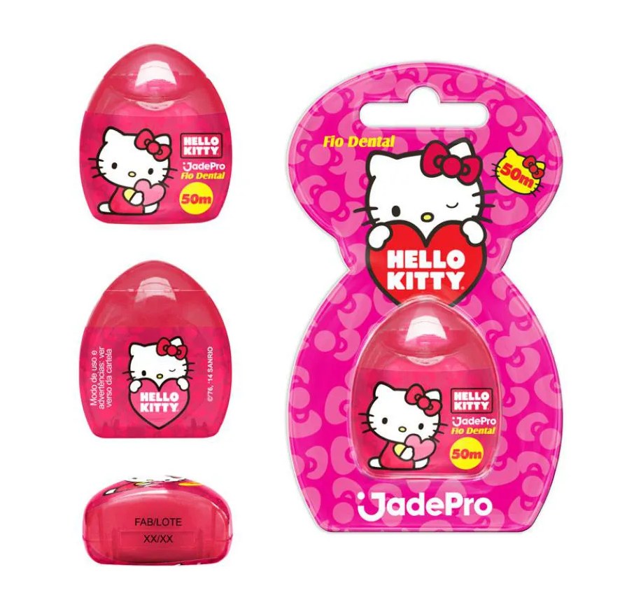 Fio Dental Jadepro Hello Kitty 50 Metros
