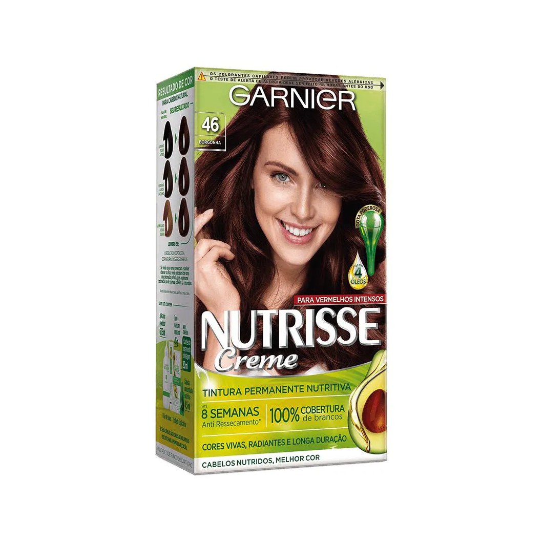 Tintura Nutrisse - Cor 46 Castanho Vermelho Borgonha