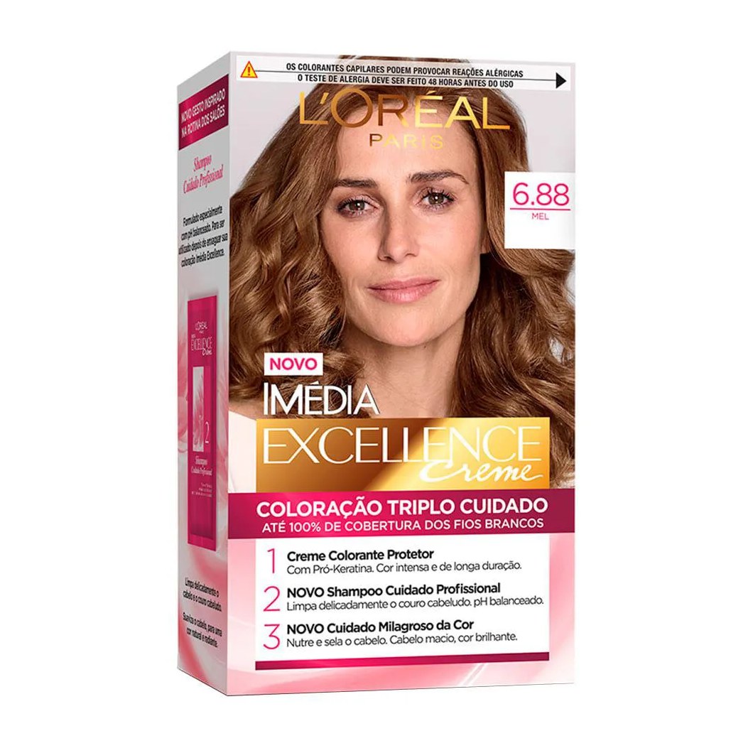 Coloração Imédia Excellence L’oréal Paris – Tons Castanhos - 6.88 Mel