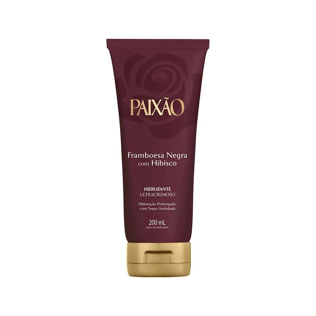 Desodorante Hidratante Creme Paixão Ultra Cremoso Framboesa Negra com Hibisco Feminino 200ml