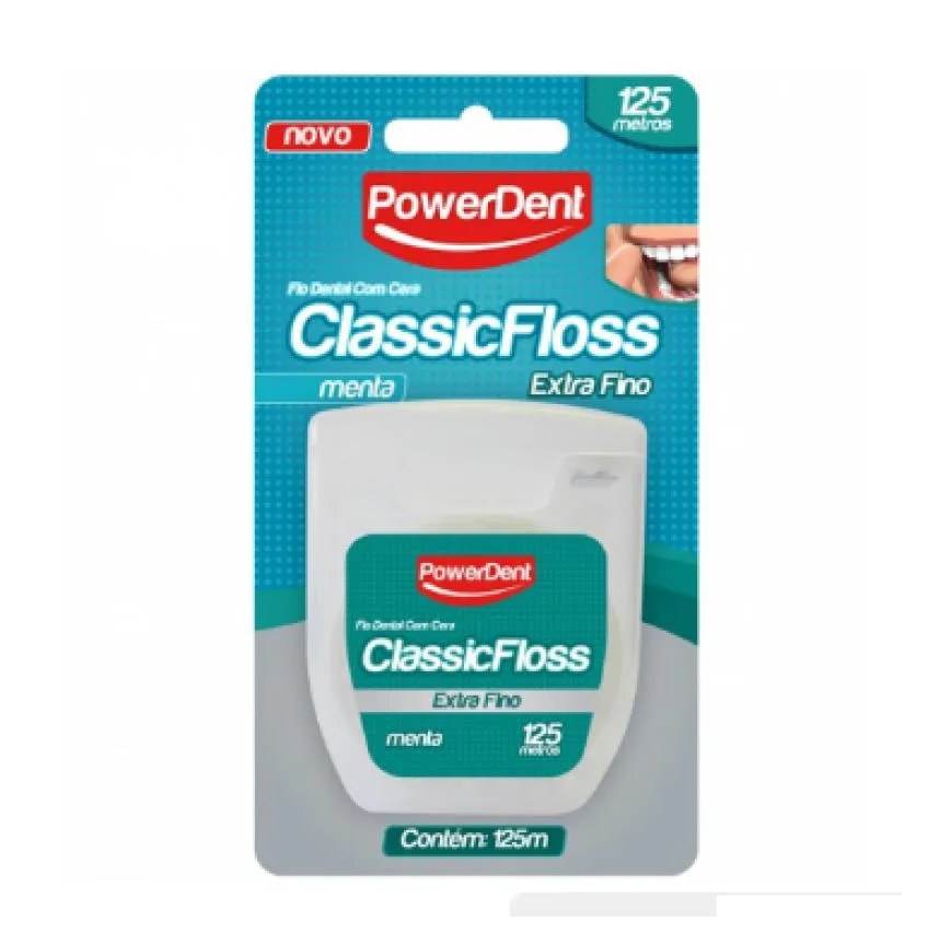 Fio Dental Powerdent Extra Fino 125m