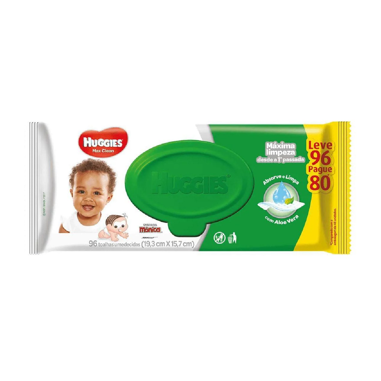 Lenço Umedecido Huggies Disney Baby Max Clean Proteção Natural 96 unidades
