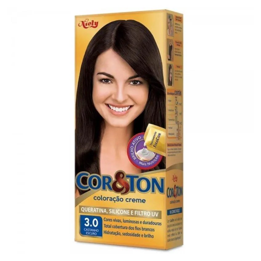 Tint Cor E Ton 3 Castanho Escuro