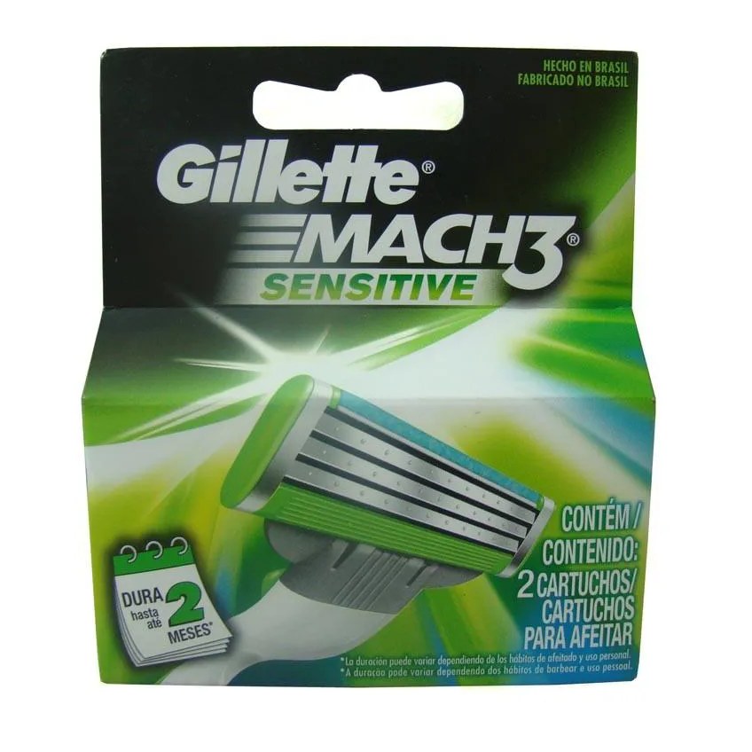 Carga Gillette Mach 3 Sensitive C/2