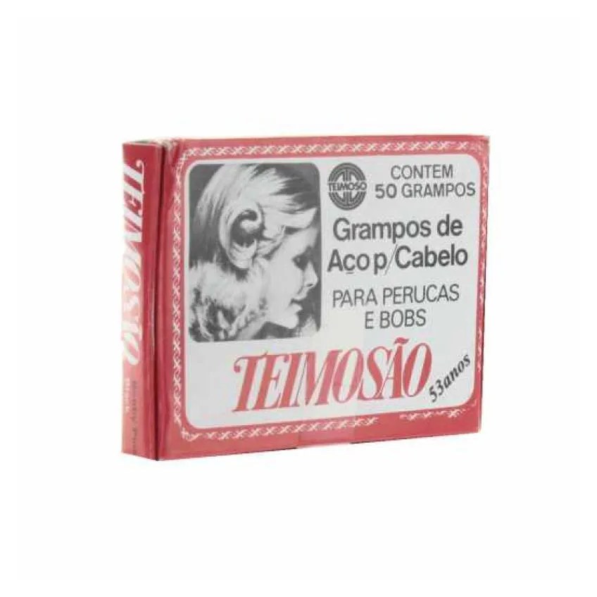 Grampos de Cabelo Teimosão Preto Tamanho 7 - 50 unidades