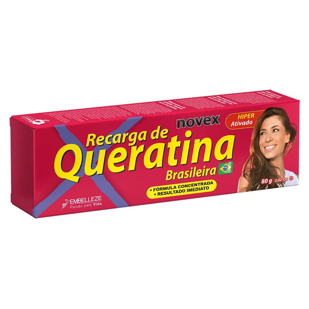 Tratamento Reconstrutor Novex Recarga de Queratina Brasileira 80g