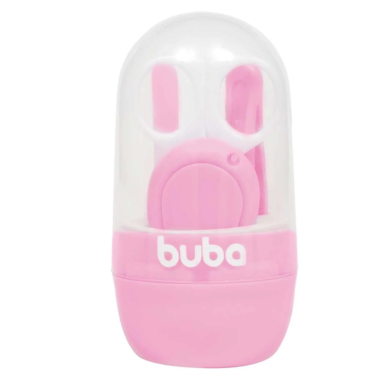 Kit Cuidados Pessoais Buba Baby Rosa com Estojo 4 peças