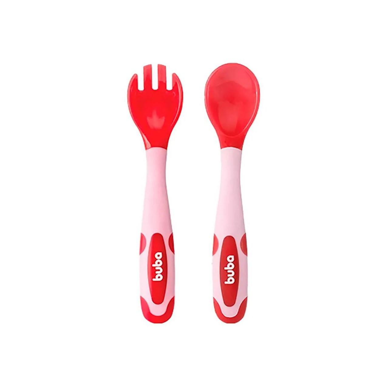 Kit Talher Flexível Buba Baby Termossensível Vermelho com 1 unidade