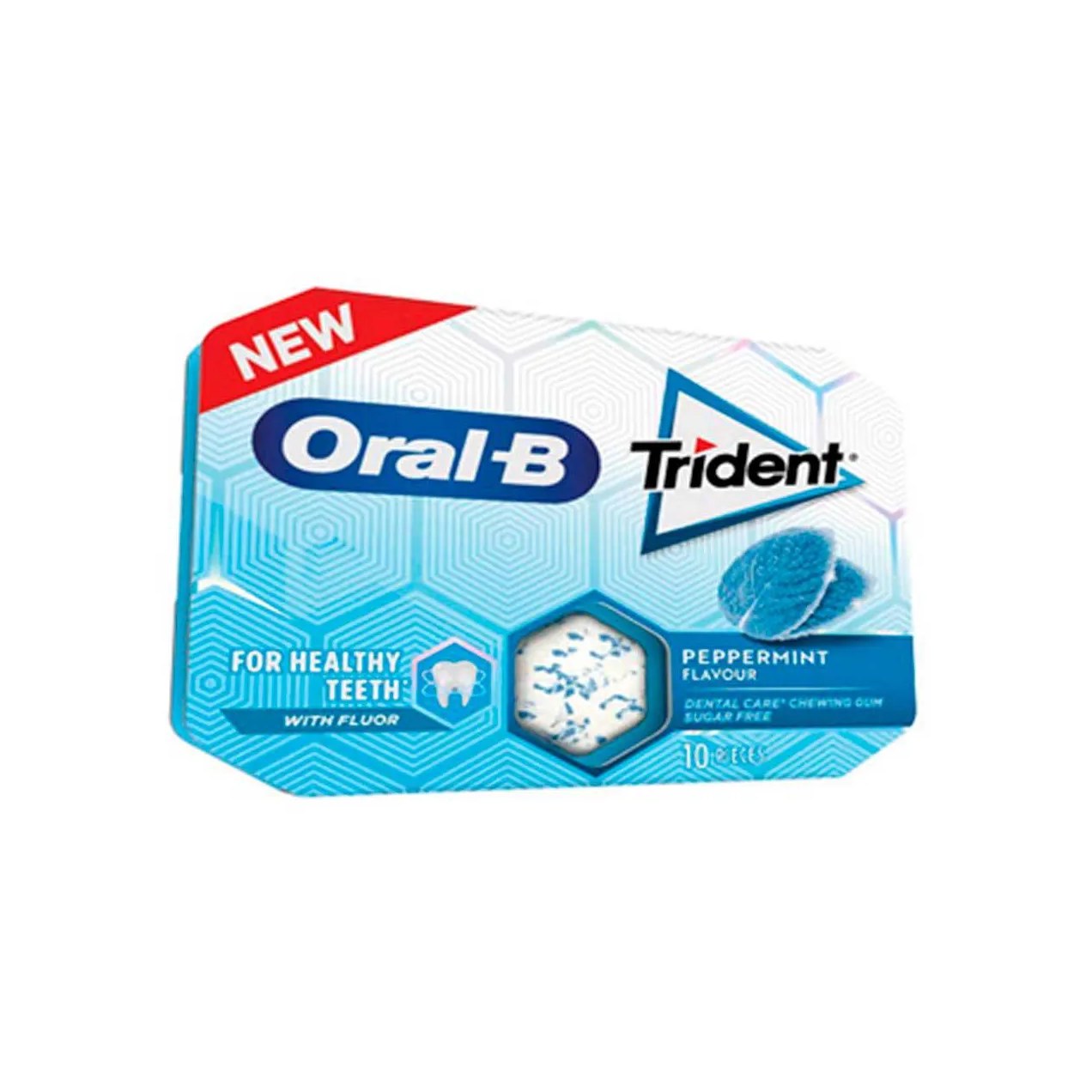 Goma de Mascar Trident Oral B Menta Sem Açúcar 10 unidades