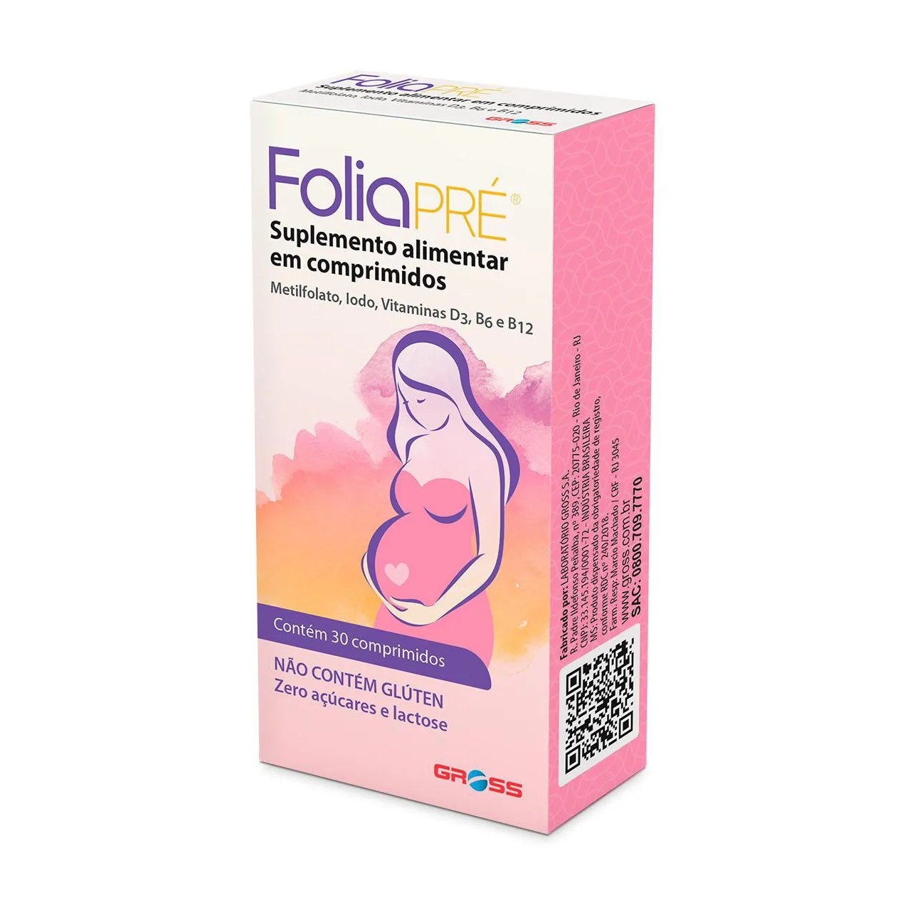 Polivitamínico FoliaPRÉ para Gestantes 30 comprimidos