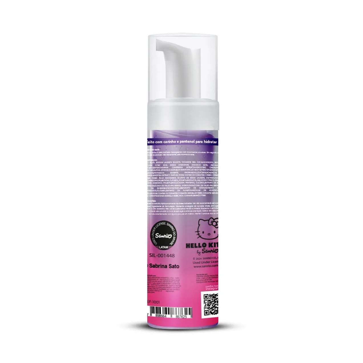 Sabonete Espuma Facial Sabrina Sato Hello Kitty Lavanda 150ml