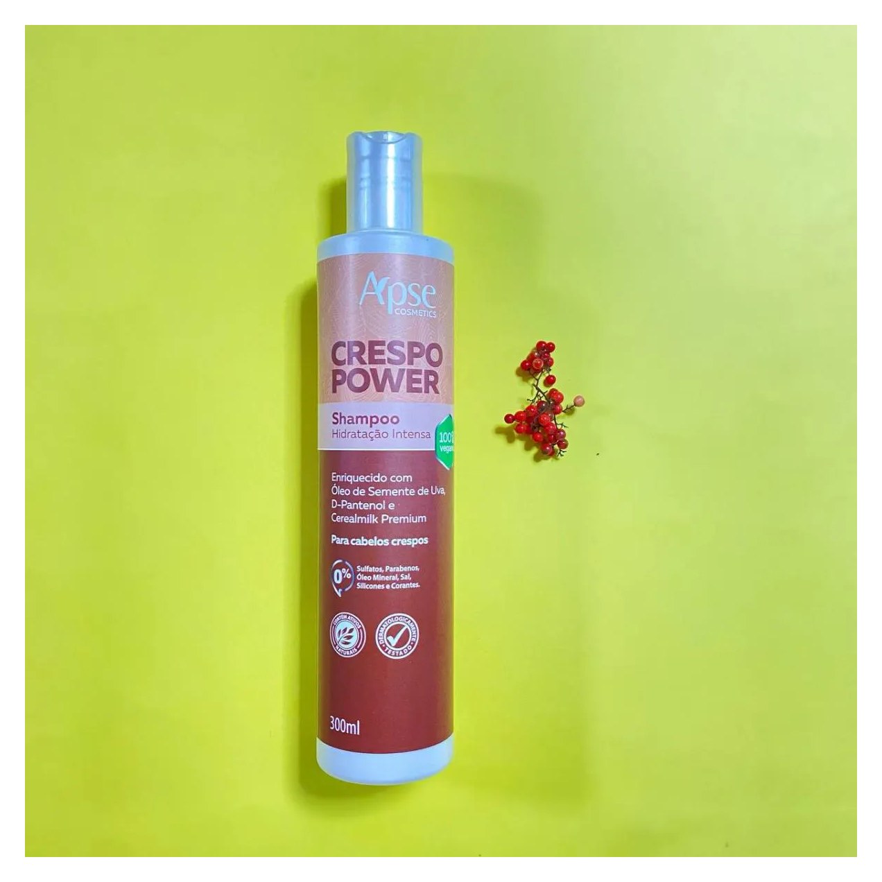 Shampoo Vegano APSE Crespo Power Hidratação 300ml