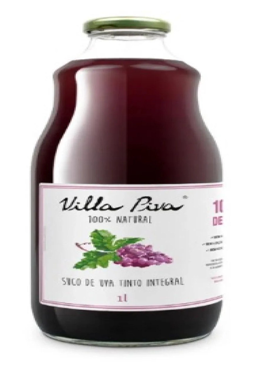Kit 6x: Suco de Uva Integral Sem Açúcar Villa Piva 1l