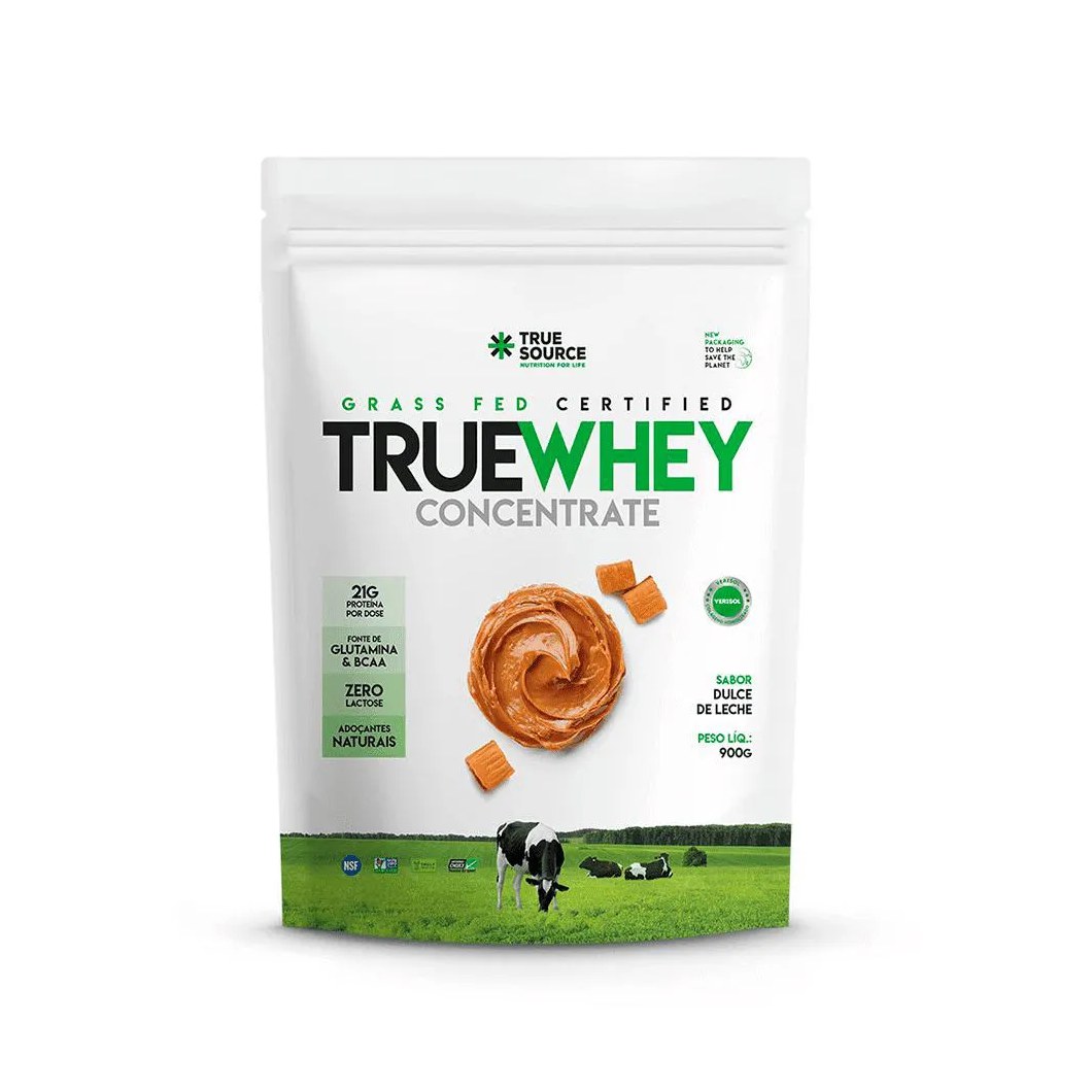 Proteína True Source True Concentrate Zero Lactose Dulce de Leche 900g