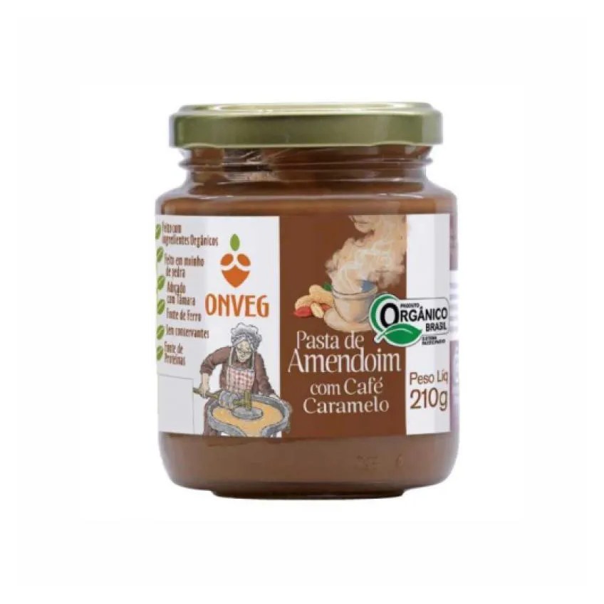 Kit 2x: Pasta de Amendoim com Café Orgânica Onveg 210g
