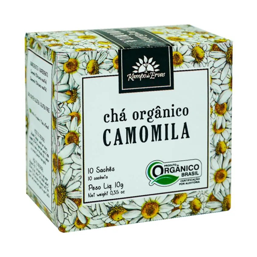 Kit 2x: Chá de Camomila Orgânico Kampo de Ervas 10 Sachês