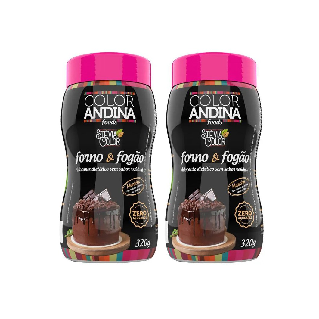 ADOçANTE CULINáRIO STEVIA COLOR FORNO E FOGãO 320G - 2 POTES