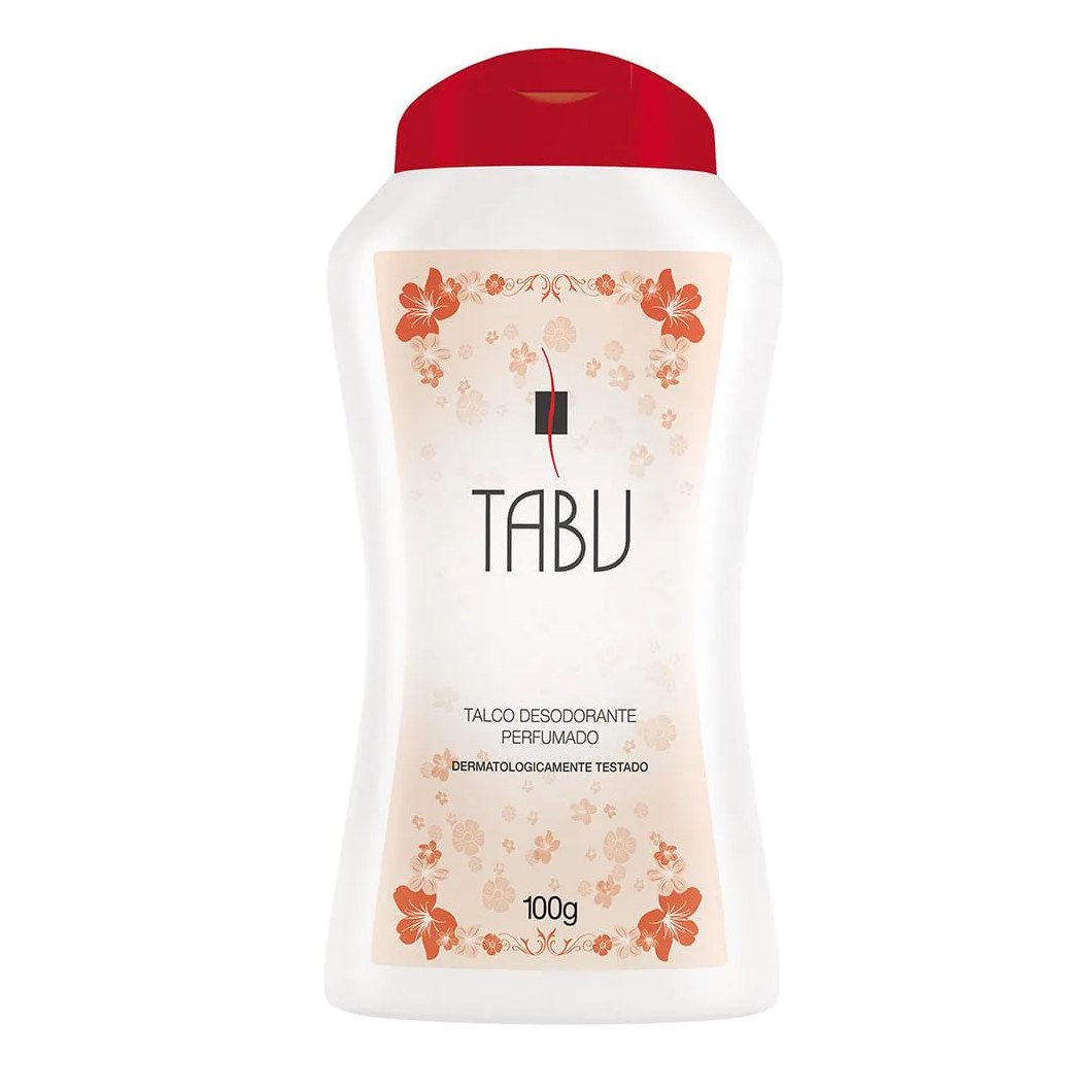 Talco Desodorante Perfumado Tabu Adulto 100g
