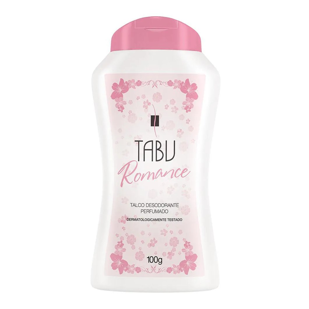 Talco Desodorante Perfumado Tabu Romance Adulto 100g