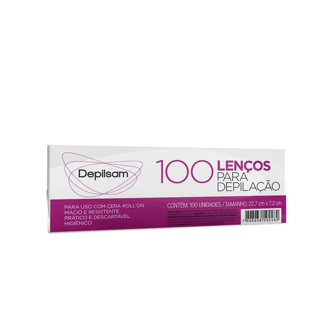 Lenços para Depilação Depilsam 100 Folhas