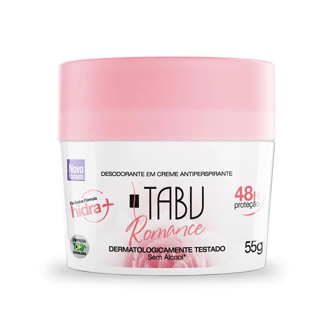 Desodorante Antitranspirante Creme Tabu Romance 48h 55g