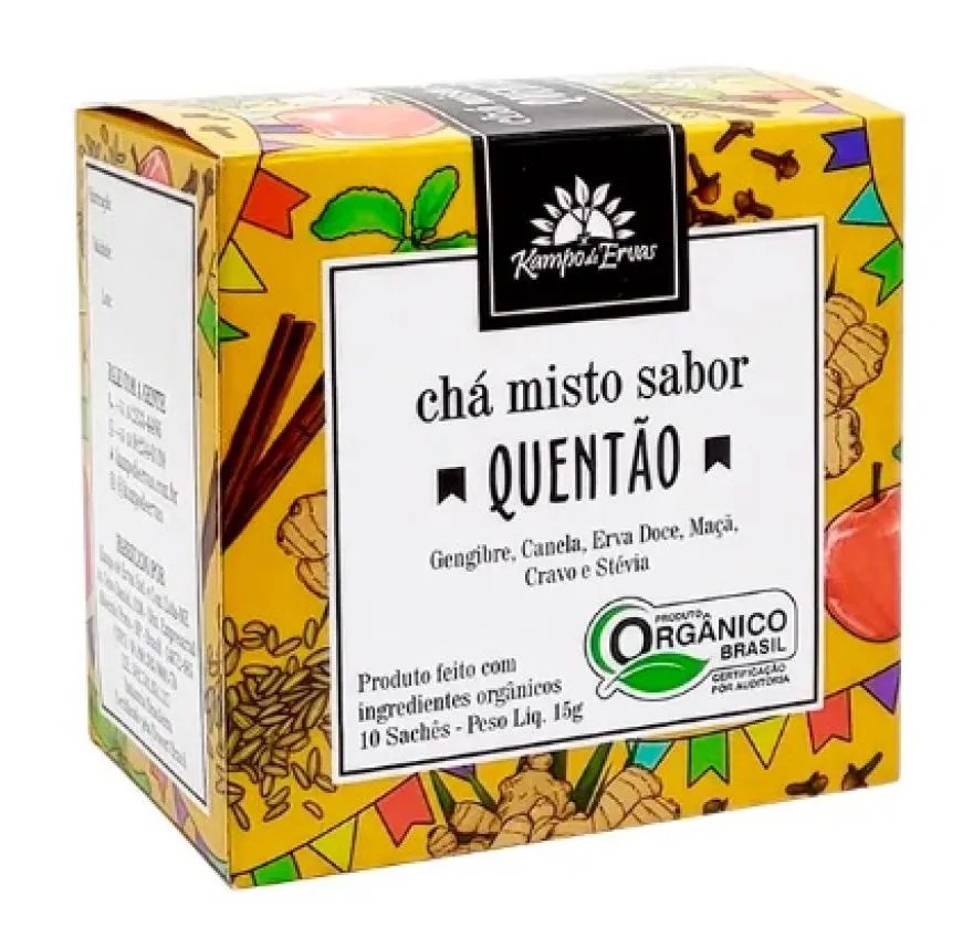 Chá Misto de Quentão Orgânico Kampo de Ervas 10 Sachês