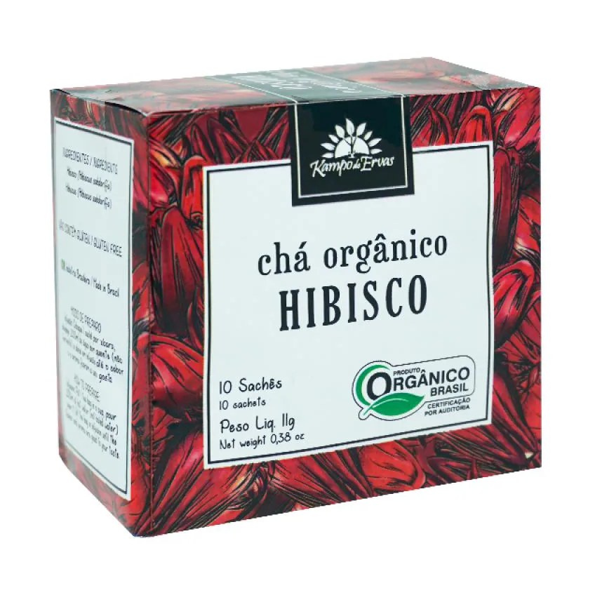 Chá de Hibiscus Orgânico Kampo de Ervas 10 Sachês