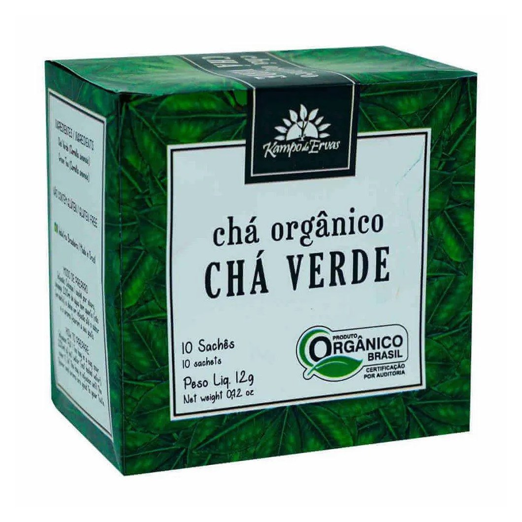 Chá Verde Orgânico Kampo de Ervas 10 Sachês