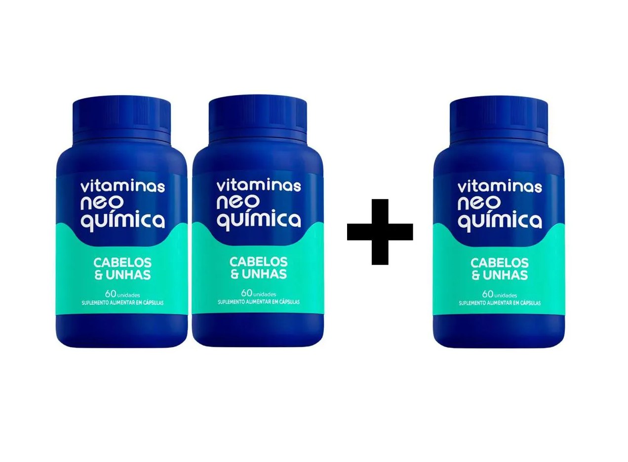 Pague 2 Leve 3 Vitamina Cabelos e Unhas 60 Cps - Neo Química