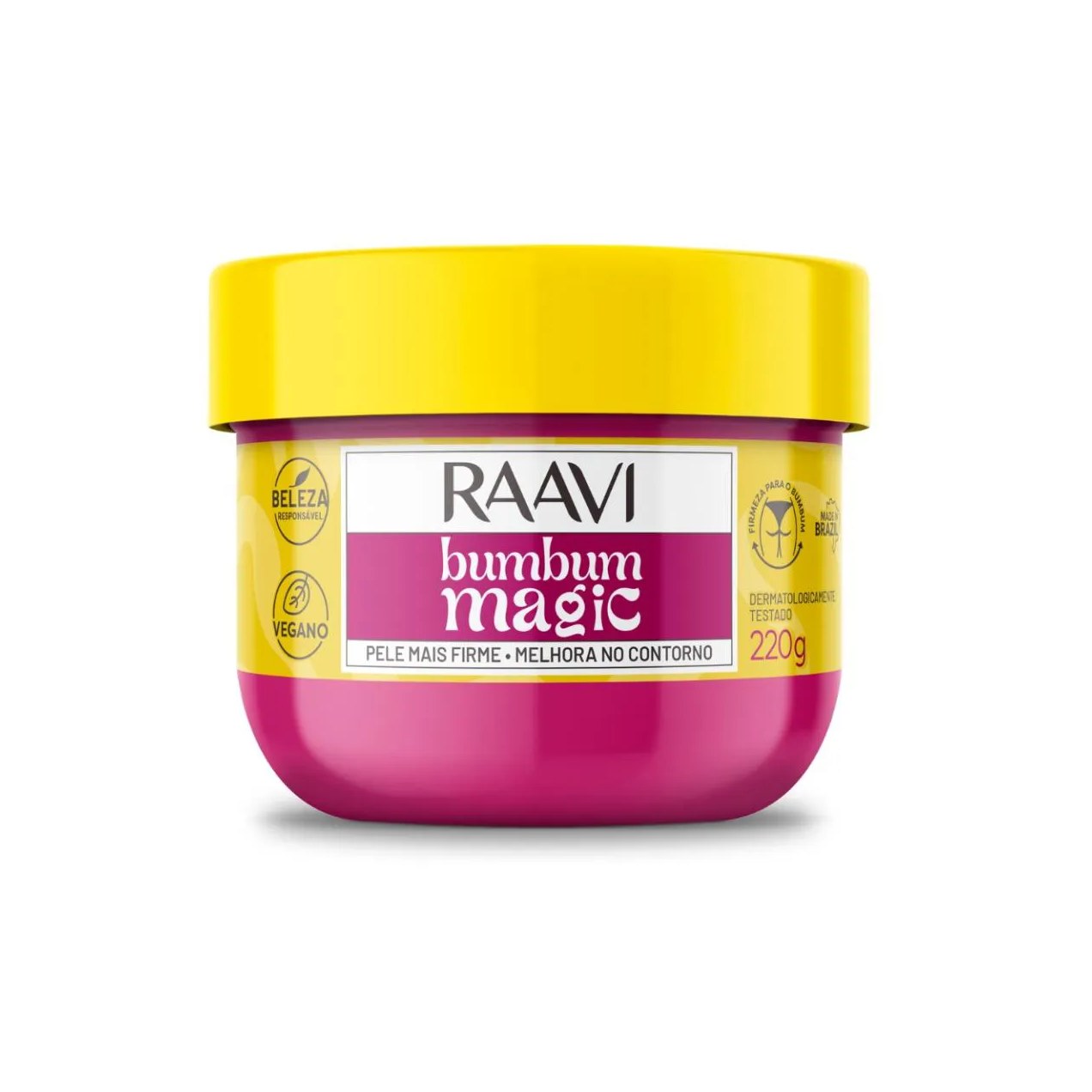 Creme Bumbum Magic Firmeza E Hidratação Vegano Raavi 220G