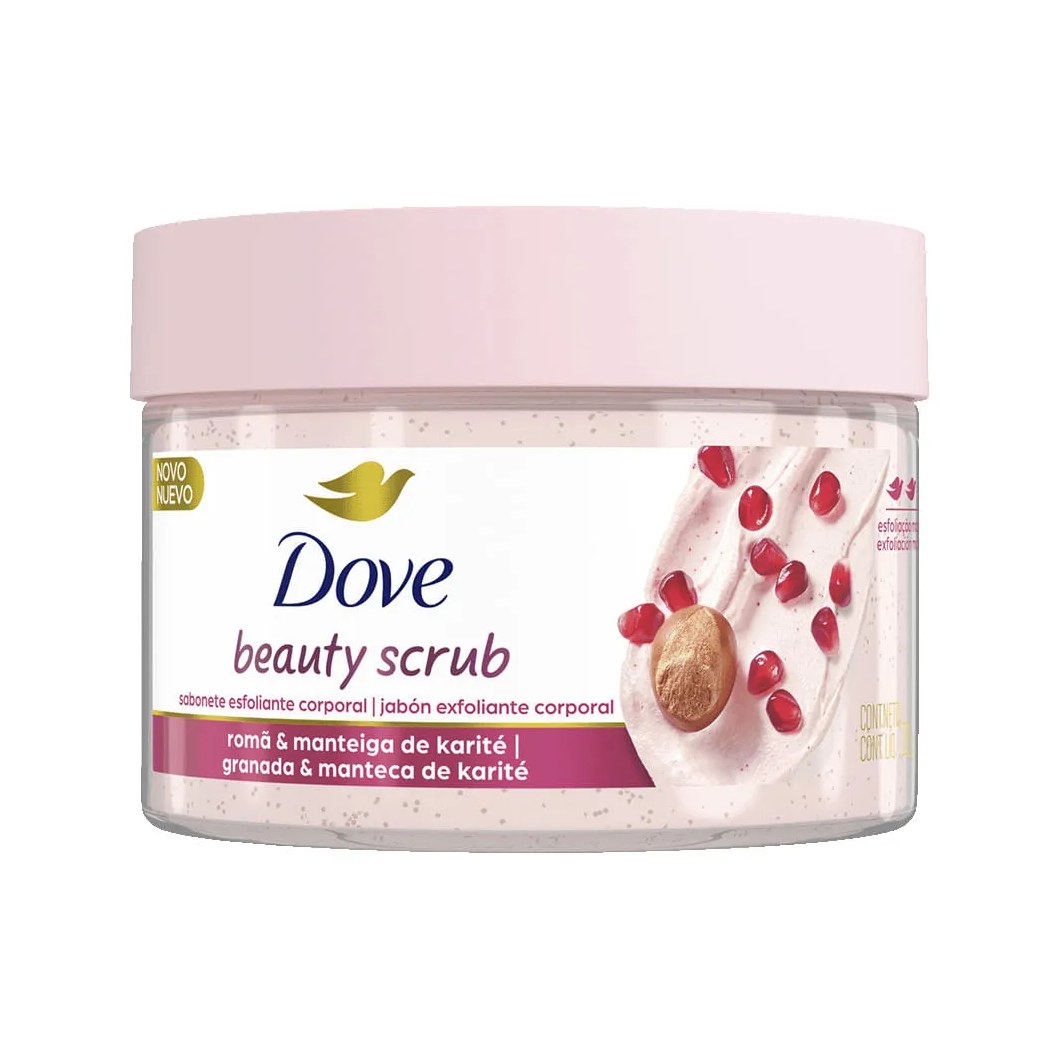 Sabonete Esfoliante Corporal Dove Beauty Scrub Romã E Manteiga De Karité 280g