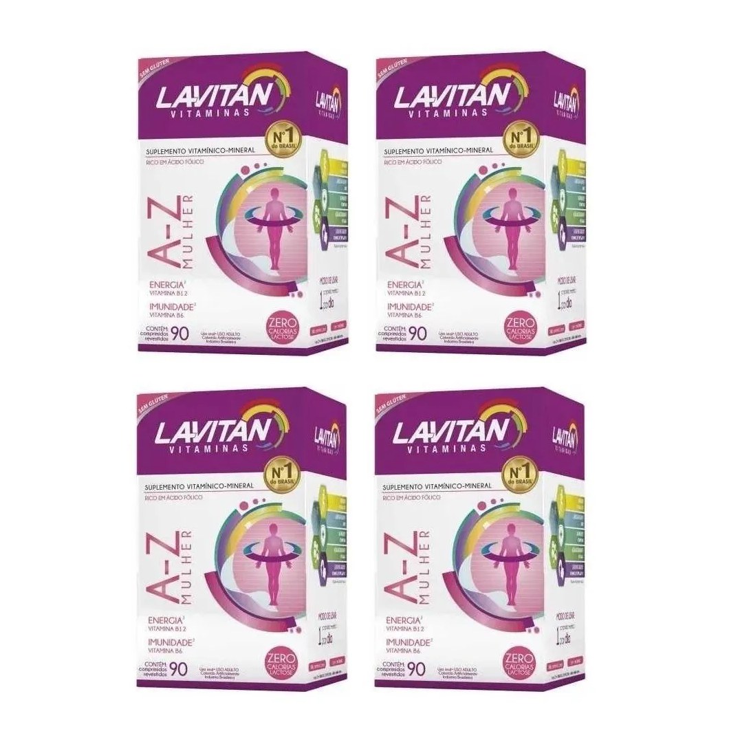Kit 4uni Lavitan a - Z Mulher (4x 90 Comprimidos) - Cimed