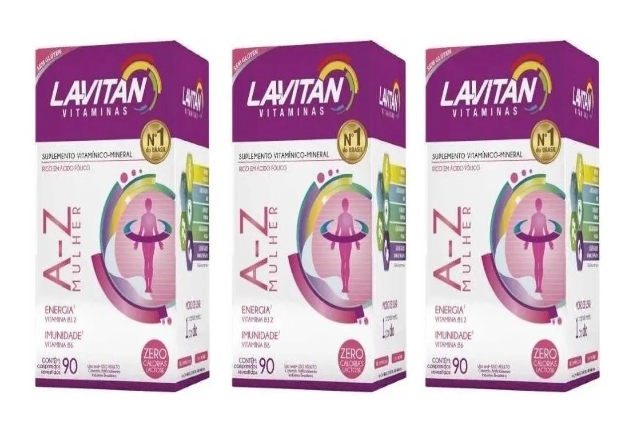 Kit 3uni Lavitan a - Z Mulher (3x 90 Comprimidos) - Cimed