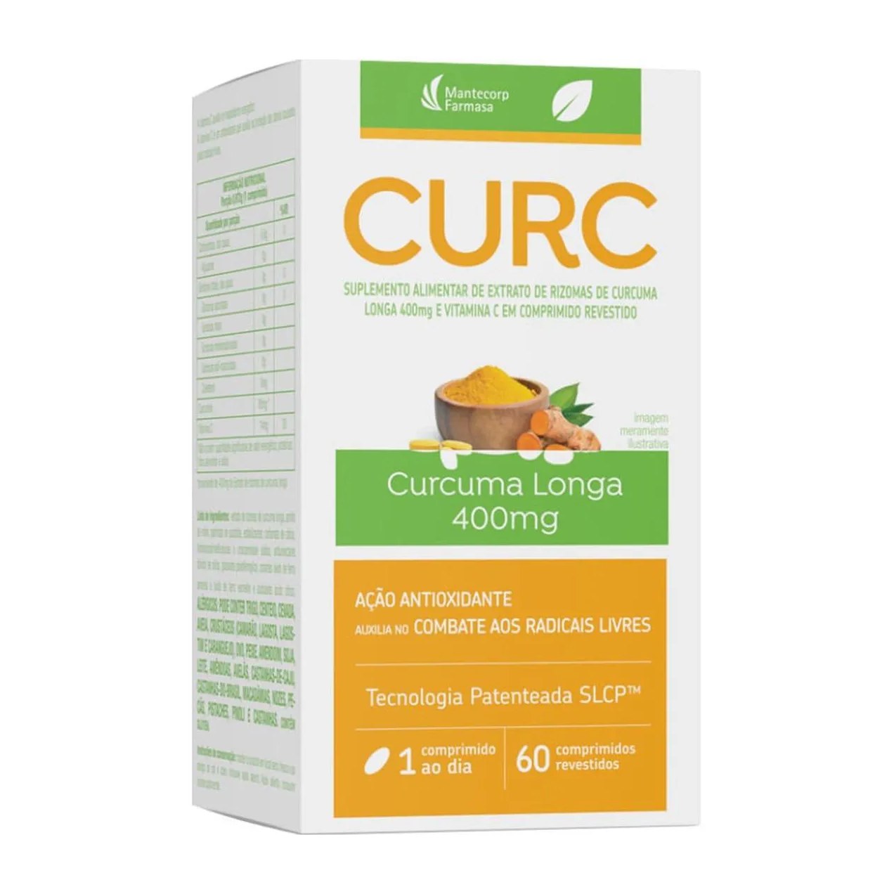 CURC 400MG 60 CáPS CúRCUMA - MANTECORP