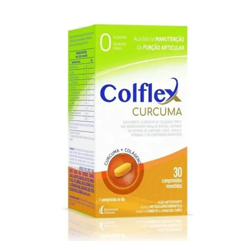 Suplemento Alimentar Colflex Curcuma 30 cápsulas - Mantecorp