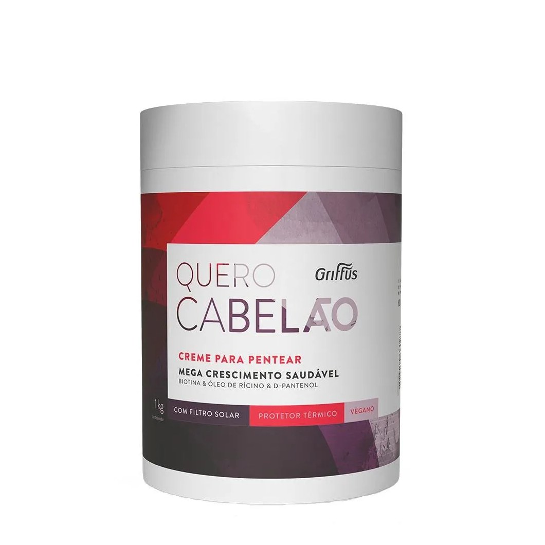 Creme para Pentear Mega Crescimento Saudável Quero Cabelão Griffus 1kg