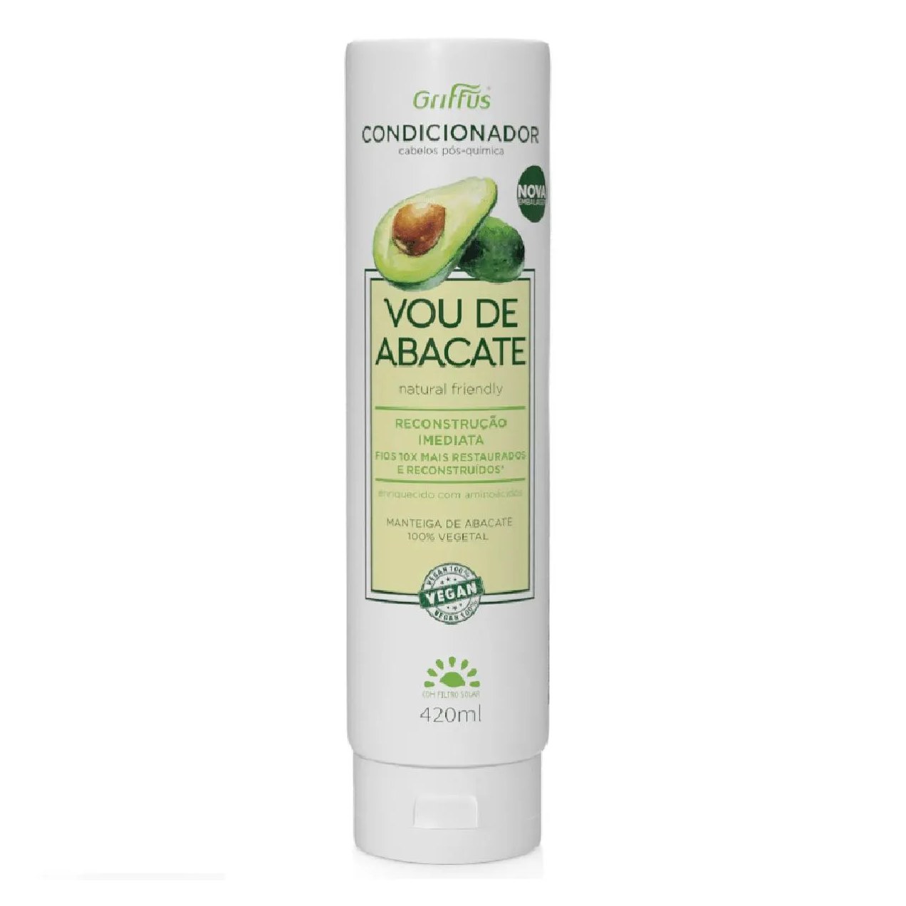 Condicionador linha vegana vou de abacate griffus 420ml