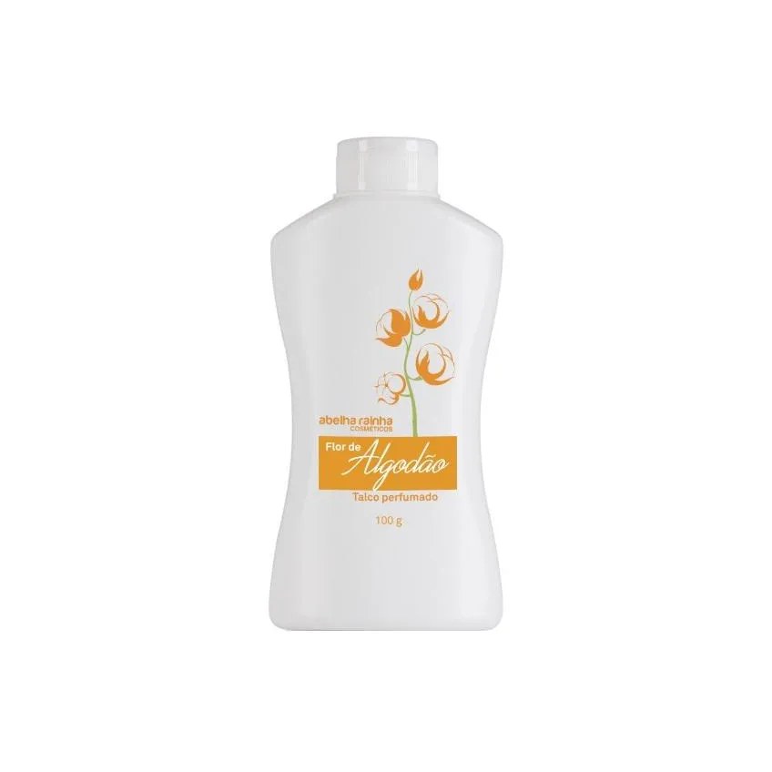 Talco Perfumado Abelha Rainha Flor de Algodão Adulto 100g