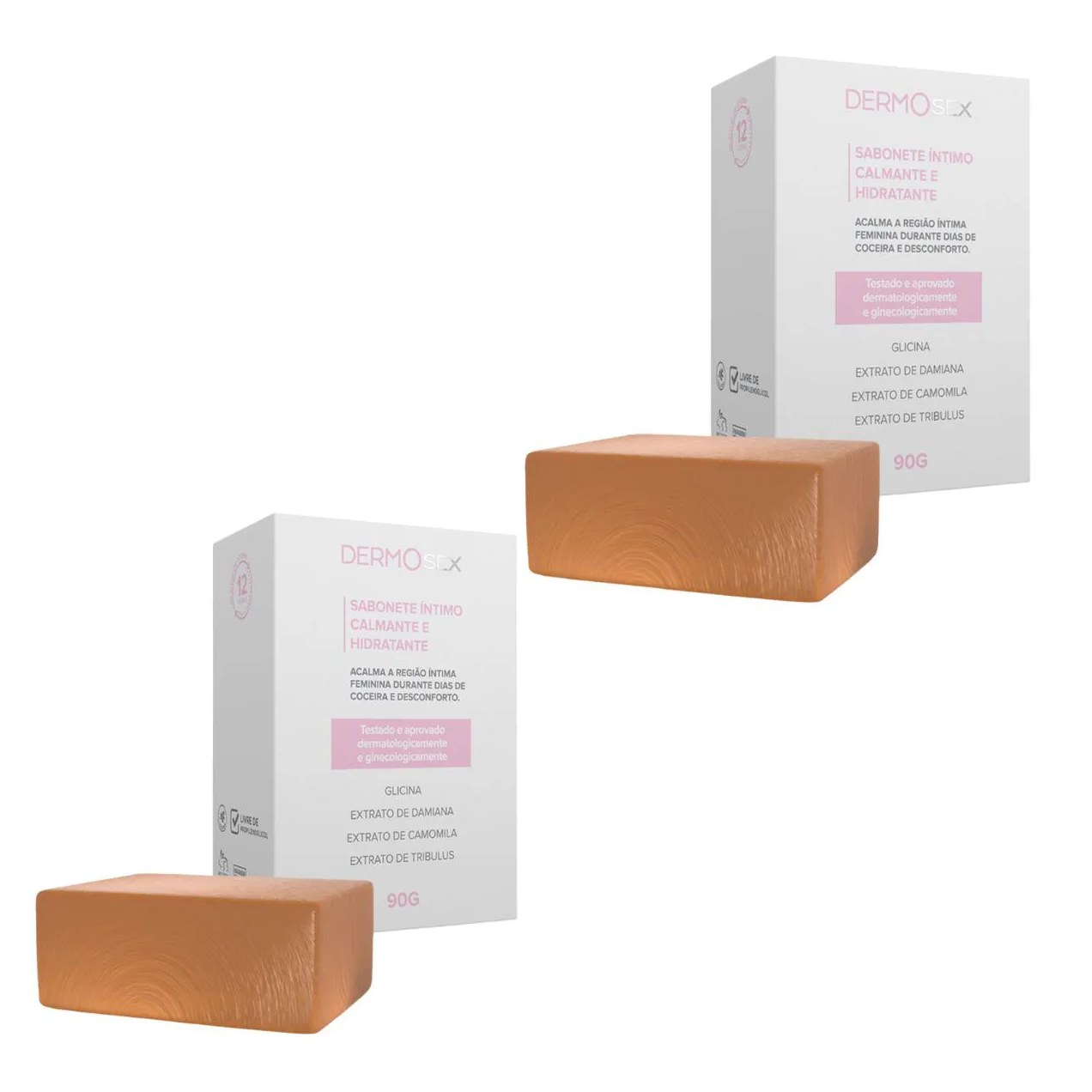 2 - sabonete intimo calmante e hidratante dermosex - 90g