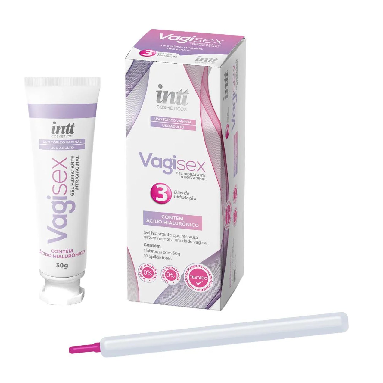 Vagisex lubrificante e hidratante vaginal c/10 aplicadores-intt