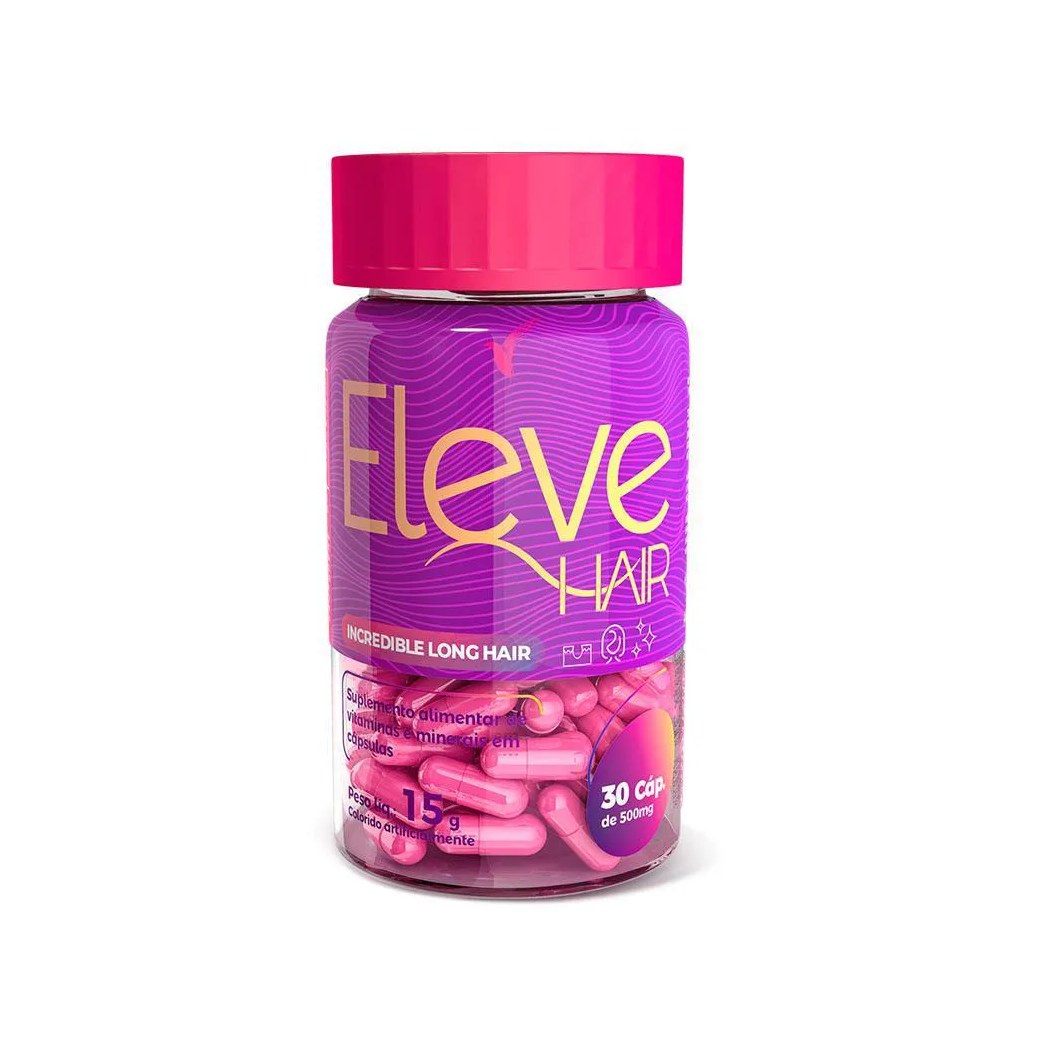 Vitamina para Cabelos e Unhas Eleve Hair 30 Dias 30 cápsulas