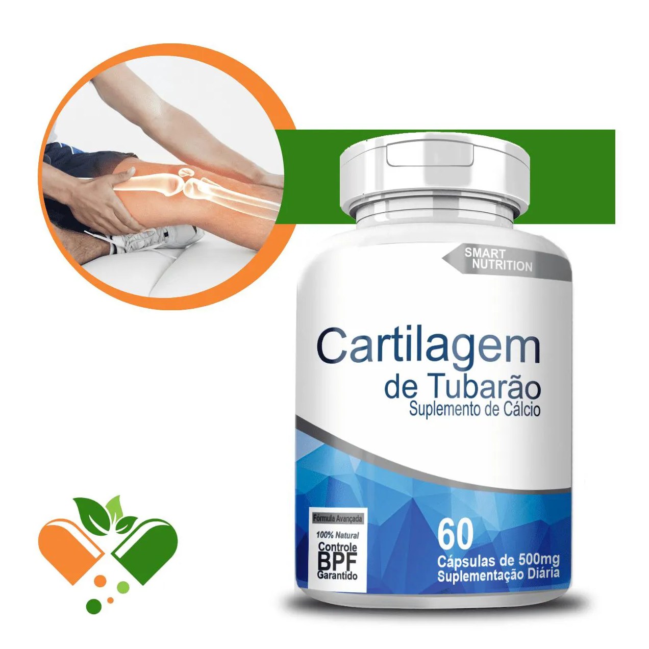 Cartilagem de Tubarão 500mg 60 cápsulas